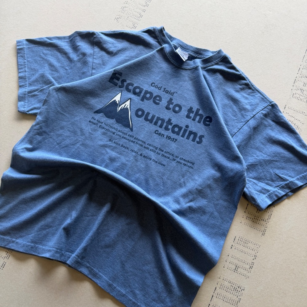 Y2K Jesus Said Escape to the Mountains T-shirt